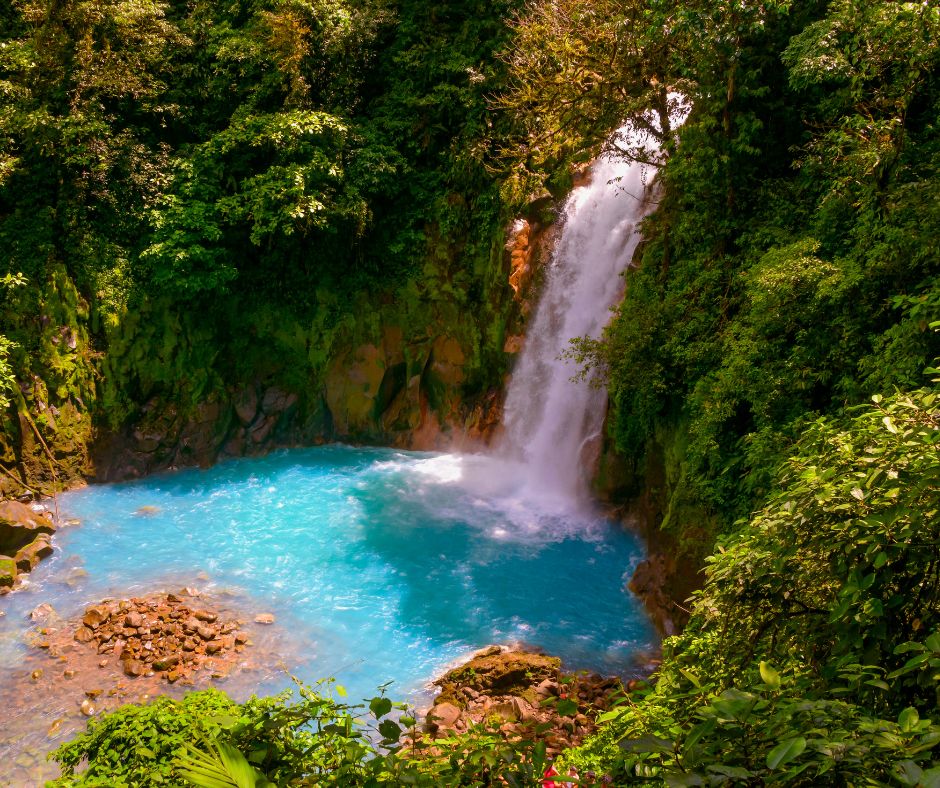 Rio Celeste Waterfall in Tenorio, Costa Rica